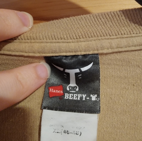 Hanes beige "I was promised there would be no math involved." T-shirt - Picture 2 of 9